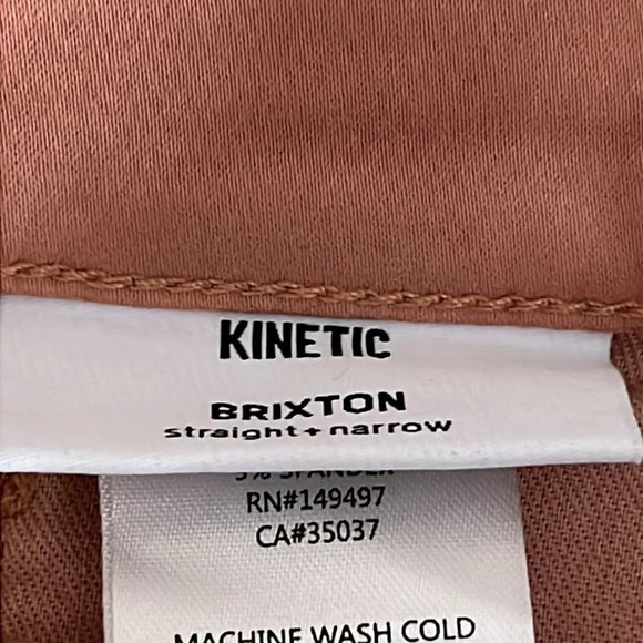 Joe's Jeans Kinetic Brixton Straight & Narrow Jeans in Salmon - NWOT - Size 38 - Picture 6 of 9